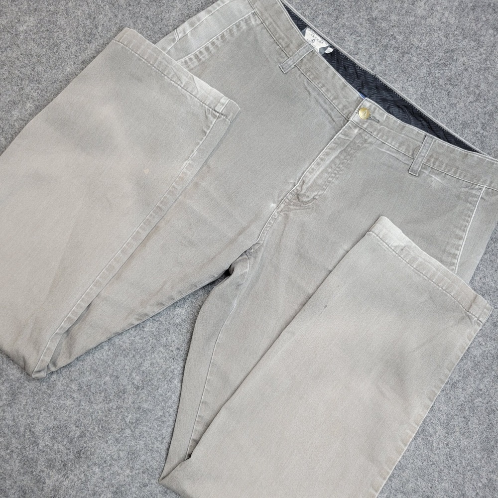 Volcom Chino Pants Mens 38 Gray Casual Straight Leg Y2K Skater Surfer 2000S